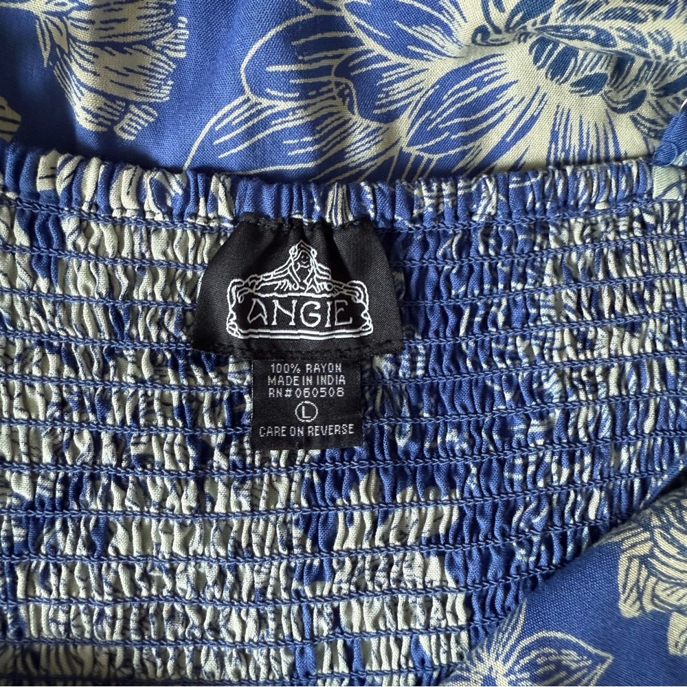 Angie Blue Floral Maxi Dress - Size Large - Picture 3 of 3